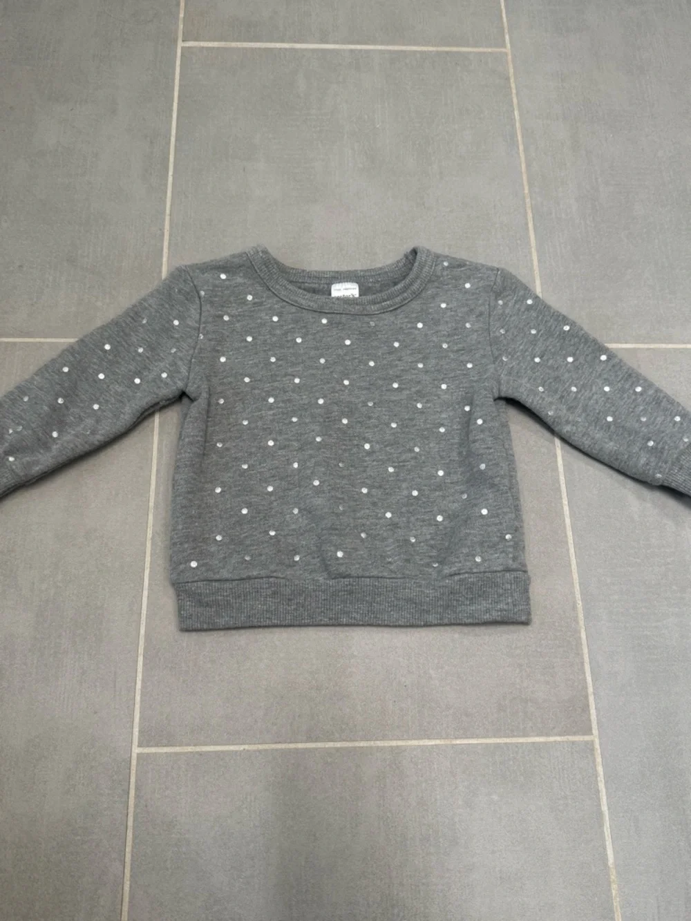 Carters - Baby Girls - Gray and Silver Polka Dot Sweatshirt - 9month